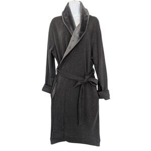 UGG Australia Women sleepwear, Grey Plush Thick Long Robe, Sz XL